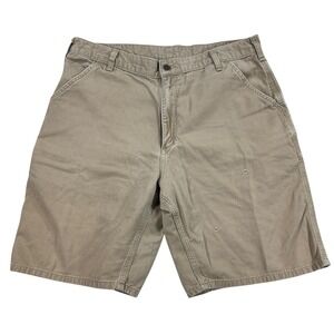 Carhartt Shorts Mens Size 36 Brown B283 Carpenter Canvas Duck Original Fit Heavy
